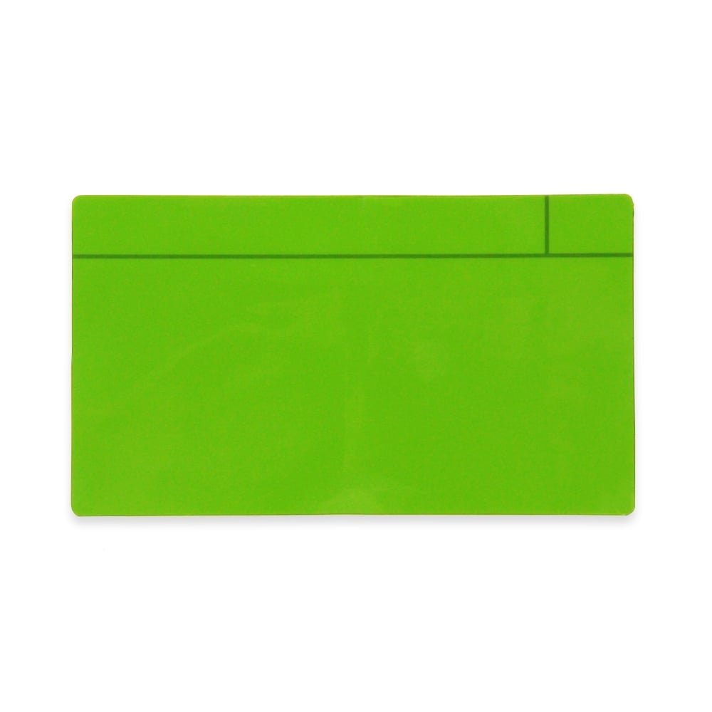 MagFlex® Large Magnetic Scrumboard Magnet with Gloss Green Dry-Wipe Surface for Creating Removable and Changeable Labels - 140mm x 80mm x 0.85mm - Pack of 5