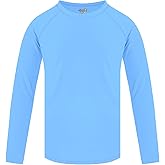 Girls Swim Shirt Rash Guard Long Sleeve for Youth Kids Children Rashguard Water Swimwear UPF+ 50 Swimming Sun Shirt Lavender Purple Swim Top 14-16Y