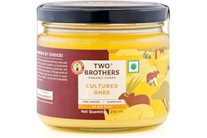 TWO BROTHERS ORGANIC FARMS Amorearth - Natural Healthy Fresh Organic Desi Gir Cow A2 Cultured Ghee, 250 ml