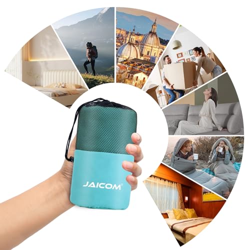 JAICOM c Sleeping Bag, Ultralight and Compact Travel Sheet, 220 x 90 cm, Cotton Sheet Sack, Ideal for Camping, Hiking, Hostel and Business Travel