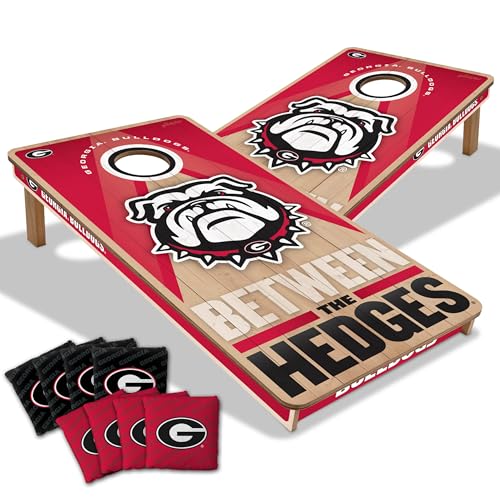 YouTheFan NCAA Georgia Bulldogs 2' x 4' Slogan Series Professional Wood Cornhol…