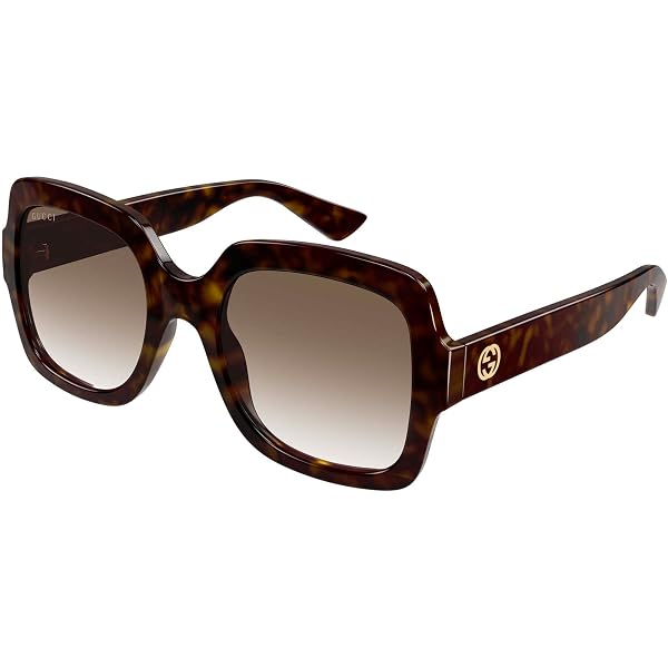 Amazon.com: Gucci GG0216S 002 Dark Havana GG0216S Square  display picture 1