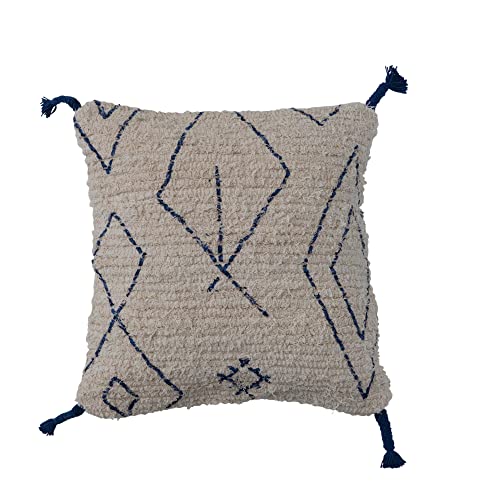 Creative Co-Op Tufted Cotton Pillow Cover with Geometric Pattern and Tassels, N…