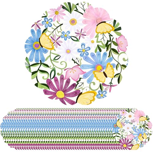 50Pcs Spring Disposable Paper Placemats, Floral Daisy Table Mats at Amazon