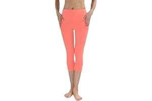 Private Island Women UPF50+ Capri Leggings Rash Guard Pockets Pants Beach Swimsuit Bathing Swim Bottom CubanoBoom (RM7PP-NP)