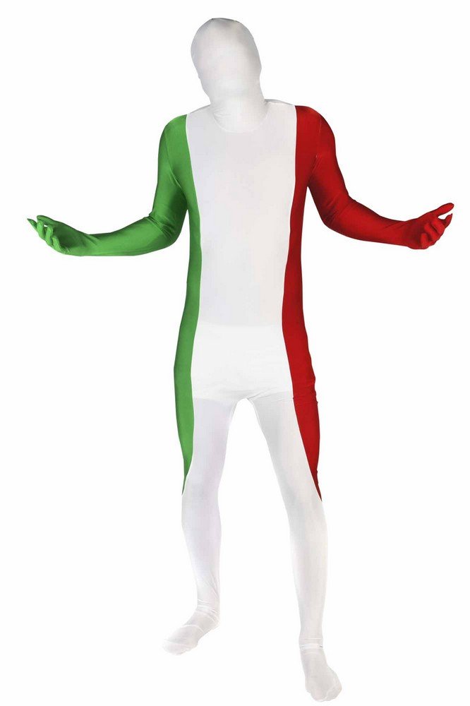 Italy Original Flag Morphsuit Fancy Dress Costume - Size XXLarge - 6”2-6”9 (186cm-206cm)