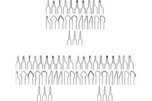 COHEALI 69 PCS Professional Pyrography Replacement Tips for Burning Wood Wire Tips for Burning Wood Replacement Pyrography Wire Tip Kit, Silverx3pcs