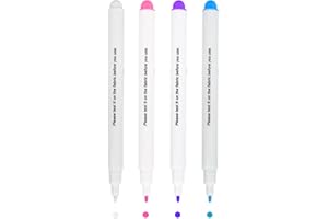 Estink Fabric Marker Pen, Erasable Water Pen for Clothing and Leather Craft with Fast Fading Technology 4 Color Options