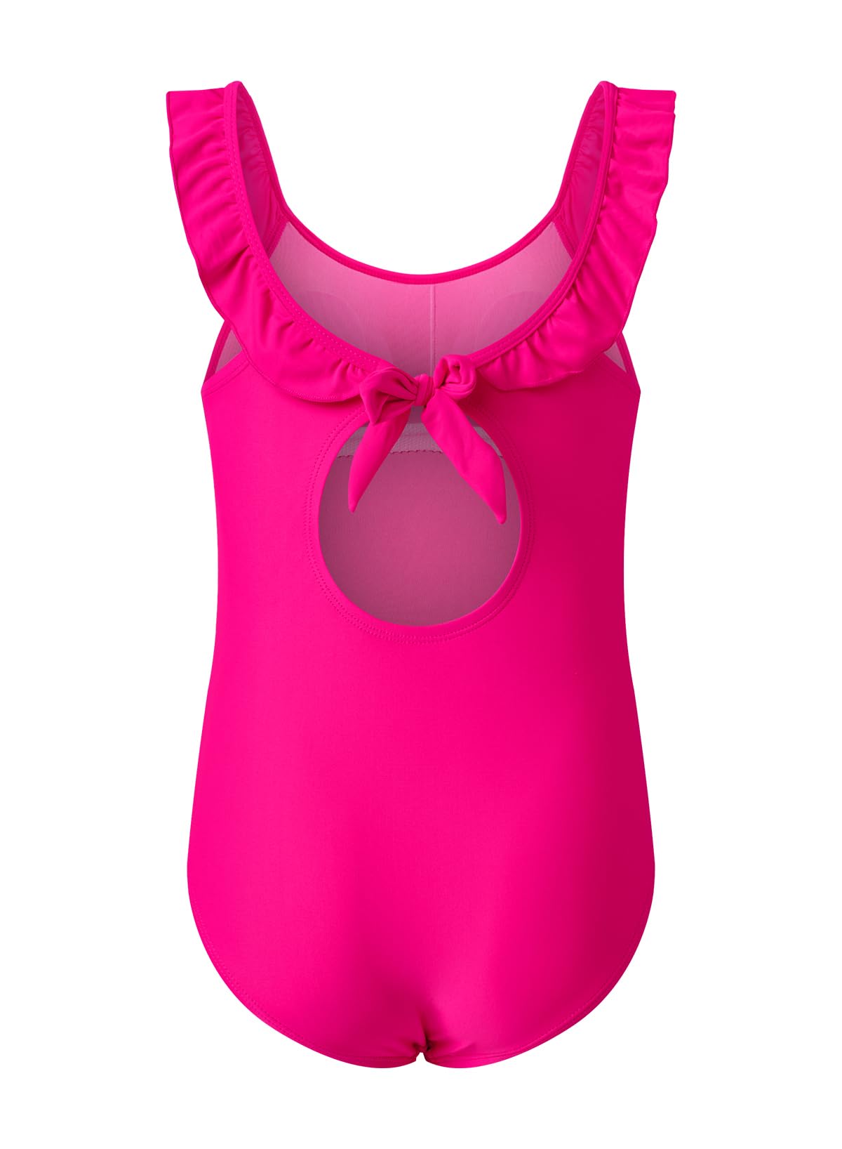 Photo 1 of blibean Teen Girls Swimsuits Big Kids Summer Hawaii One Piece Beach Bathing Suit Tween Girl Fashion Ruffle Swimwear Traje De Baño para Niñas Size 8-9 Year Old Rose Pink