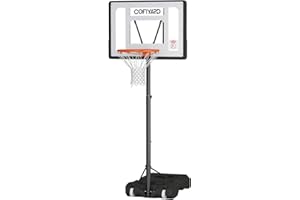 Cofiyard Portable Basketball Hoop Outdoor, Adjustable Basketball Goals System for Kids/Teenagers/Youth, with 32 Inch Shatterproof Backboard for Indoor/Pool/Driveway