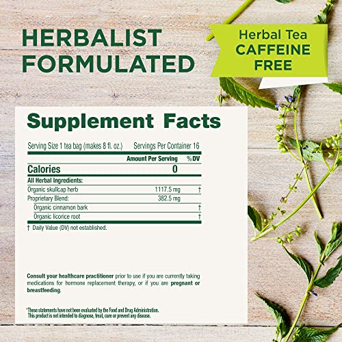 TRADITIONAL MEDICINALS ORGANIC STRESS EASE TENSION RELIEF TEA, LEMON VERBENA MINT, 96 COUNT