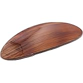 Parcelona French Oval Celluloid Wooden Look Brown Large 4" Automatic Hair Clip Hair Barrette for Women and Girls, Made in France