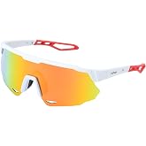 DEPHILA Polarized Sports Sunglasses for Men Women, Baseball, Biking | Cycling Sunglasses for Teens with UV400