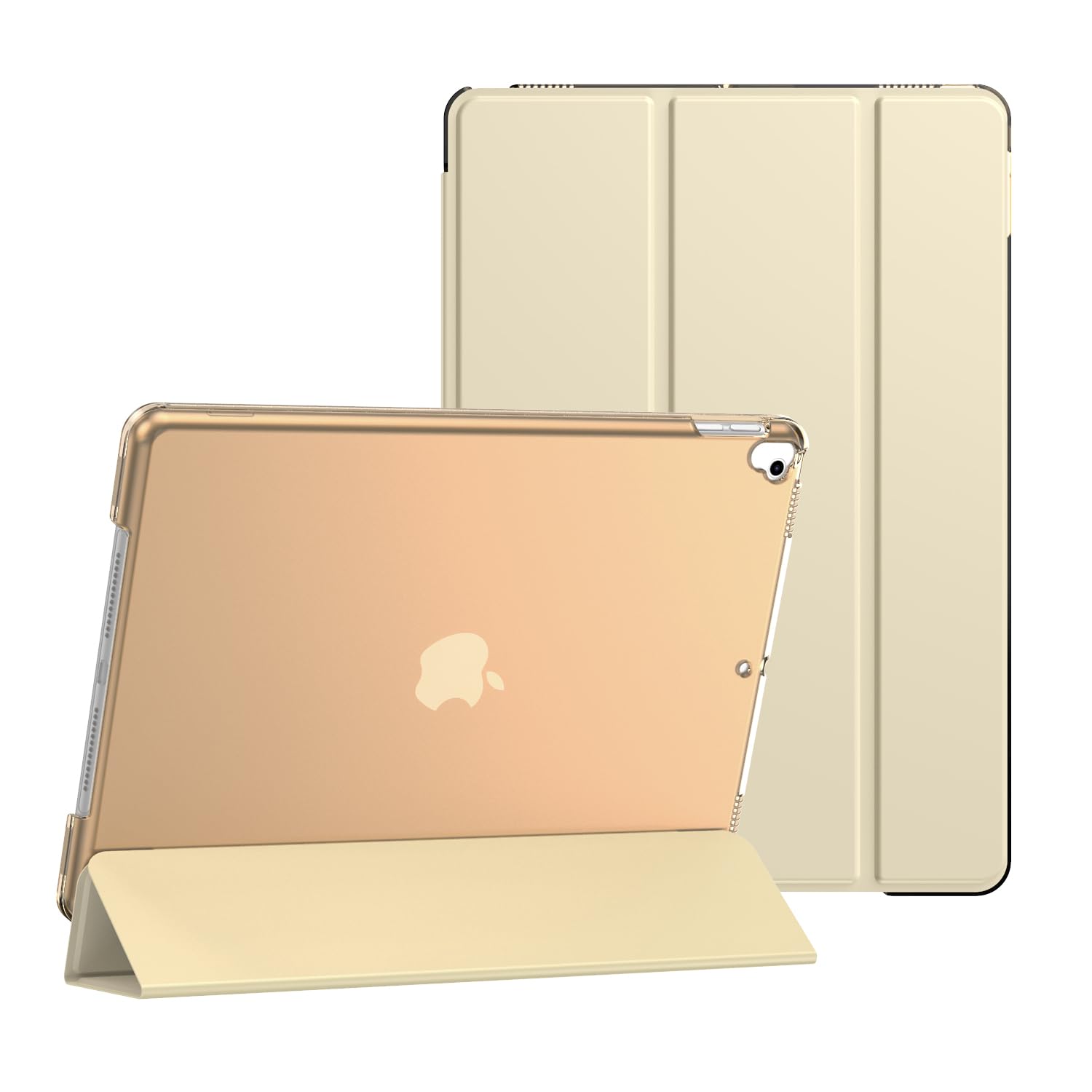 For Apple iPad 10.2 9th/8th/7th Generation Released 2021/2020/2019 Smart Magnetic Stand Cover with Auto Wake/Sleep (Gold)