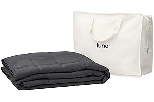 Luna Weighted Blankets for Adults | Premium Sleep Quality, Breathable, Comfortable Lyocell Blanket | All Season Cooling Blanket Gift Ideas [25lbs - King - 80" x 87"] [Dark Grey]
