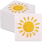 200Pcs Boho Sun Paper Napkins First Trip Around The Sun Napkin Disposable Sunshine Cocktail Napkins for Birthday Baby Shower Party Supplies