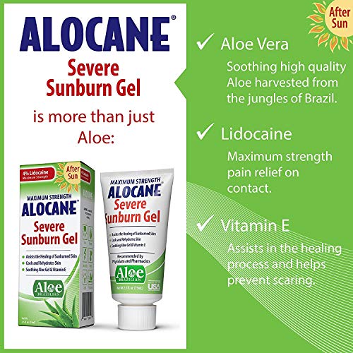Alocane Severe Sunburn Gel, with Lidocaine, Vitamin E & Brazillian Aloe
