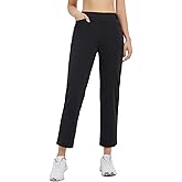 baleaf Women's Golf Pant Winter Fleece Lined Pants with Belt Loops Pockets Travel Work Casual