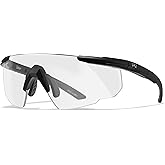 Wiley X Saber Advanced Shooting Glasses ANSI Z87.1+ Safety Sunglasses for Men and Women, UV and Eye Protection for Hunting and Shooting Matte Black Frames, Clear Lenses, Ballistic Rated