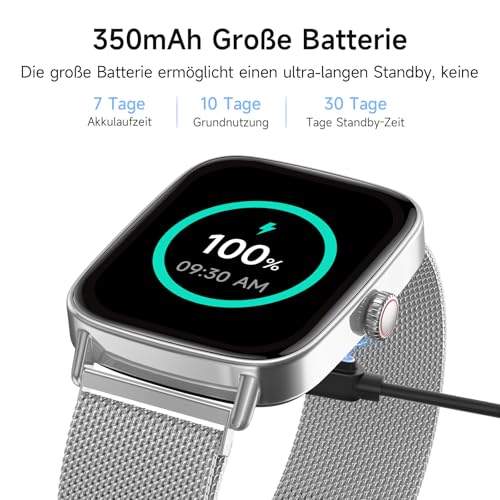 Smartwatch Men Women with Phone Function, 1.85 Inch HD Watches with Heart Rate Sleep Monitor SpO2 Pedometer, 110+ Sports Modes Fitness Watch, IP68 Waterproof Smart Watch Compatible with iOS/Samsung/Android