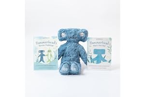 Slumberkins 14" Hammerhead Kin & 2 Board Books Complete Set Bundle | Promotes Conflict Resolution, Social Skills & Responsibility | Social Emotional Development (Hammerhead Kin Plush + 2 Board Books)