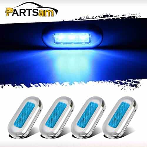 Partsam Clear Amber 3 Inch Boat Marine Led Courtesy Lights Highly