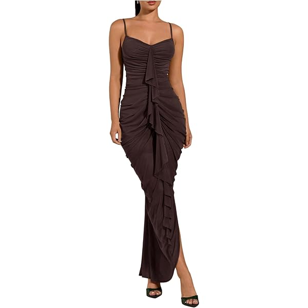 SOLY HUX Women's Tie Backless Maxi Halter Dress Deep V Neck Sleeveless Knit  Elegant Dresses Plain Black XX-Small at Amazon Women's Clothing store