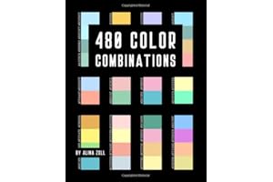 480 Color Combinations: 8.5 x 11 Reference Book for Artists, Graphic Designers, Coloring Book Lovers, Drawing and Painting Students