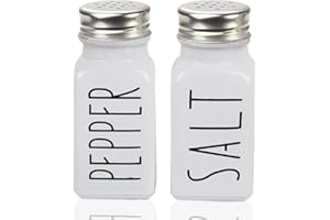 Farmhouse Salt And Pepper Shakers Set, Kitchen Decor, Glass Salt And Pepper Shakers Set, Cute Salt Shaker, Gift For Women, Ki