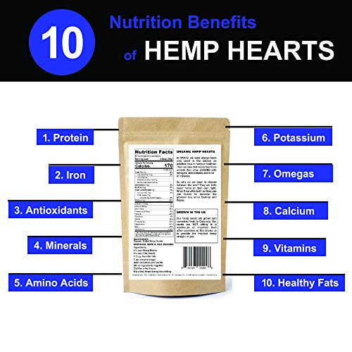 USA Grown Organic Hemp Hearts (Hulled Hemp Seeds) 3 LB Bag Cold