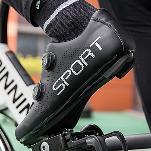 Men's Riding Cycling Shoes with Delta Cleat Set Compatible with SPD for