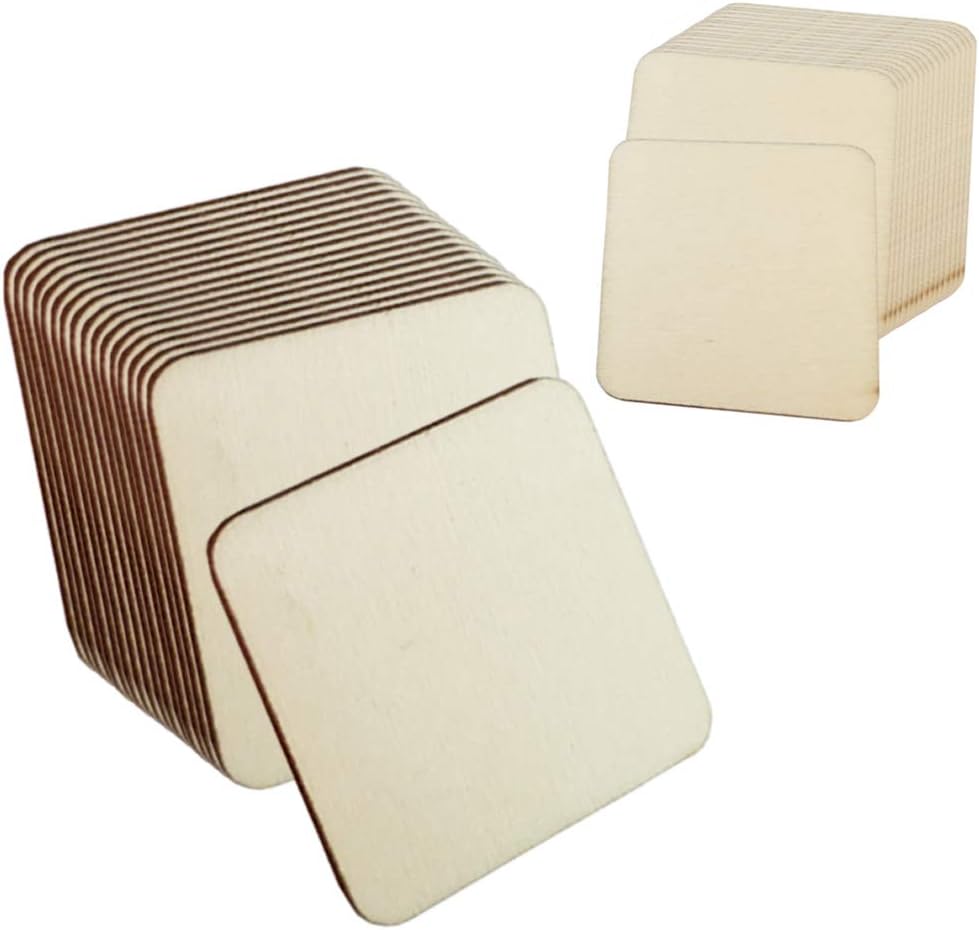 300 Holzscheiben Zum Bemalen – 2,5x2,5 Cm, Blanko Für DIY & Basteln