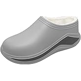 Chill Walk Clogs for Men Women, Slip-On Plush Fleece Lined Winter Mules, Indoor Outdoor House Shoes Chef Nurse Garden Shoes Cushioned Supportive Closed-Toe