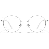 Cyxus Blue Light Glasses Men Woman, Wire Metal Frame, Reduce Eye Strain Anti-Migraine for Computer Office Study 8090