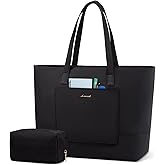 LOVEVOOK Tote Bag for Women, Work Tote with Laptop Compartment for Nurse Travel Commuter, Gym Tote Purse with Yoga Mat Strap