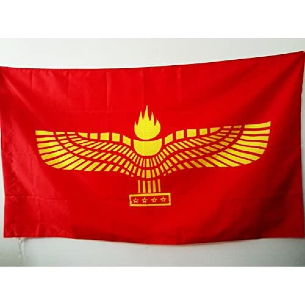 AZ FLAG - Syriac Aramaic Flag - 3x5 Ft - Syriac Christians Banner with Sleeve - 100% Polyester - Fade Resistant - Vivid Colors - 3' x 5' Feet - 150x90 Cm