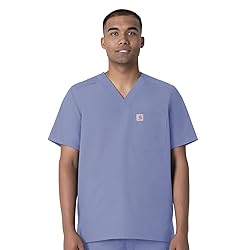 Carhartt Men's Force V-Neck Shirttail Top, Ceil