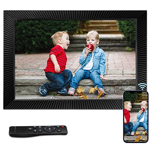 17 Inch Digital Picture Frame - Benibela 2.4G/5G Dual WiFi AI Smart Electronic Photo Frame, Remote & App Control, Motion Sensor, Wall Mounted, 32GB, Share Video via App Cloud Email USB(16:10)