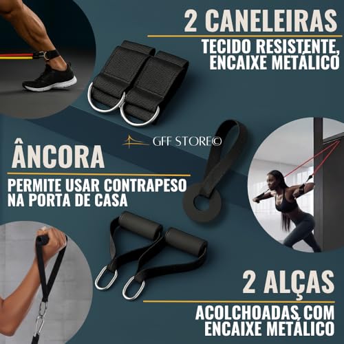 Kit 17 Peças Elástico Extensor + Miniband Treino Em Casa Exercício Físico Academia Fisioterapia Musculação Crossfit Pilates Yoga Aquecimento Funcional Alongamento Malhar Emagrecimento
