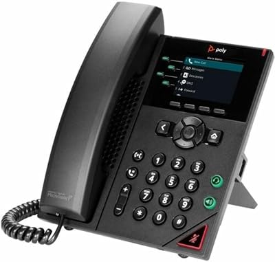 Polycom VVX 250 4-Line Desktop IP Phone with Dual Gigabit Ethernet Ports