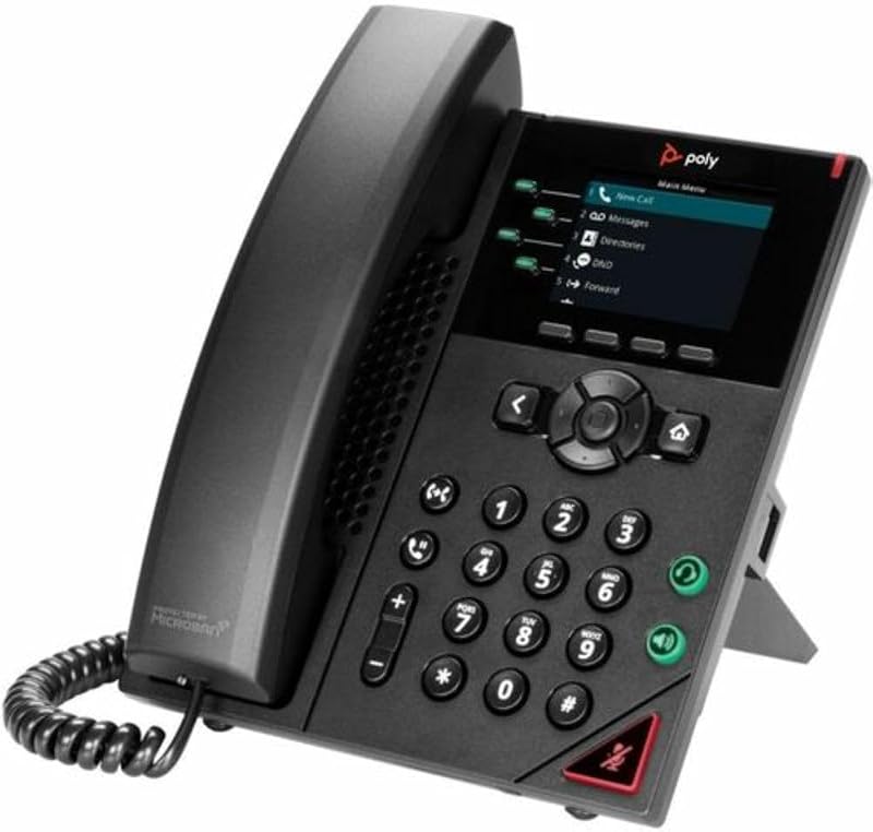 Polycom VVX 250 4-Line Desktop IP Phone with Dual Gigabit Ethernet Ports
