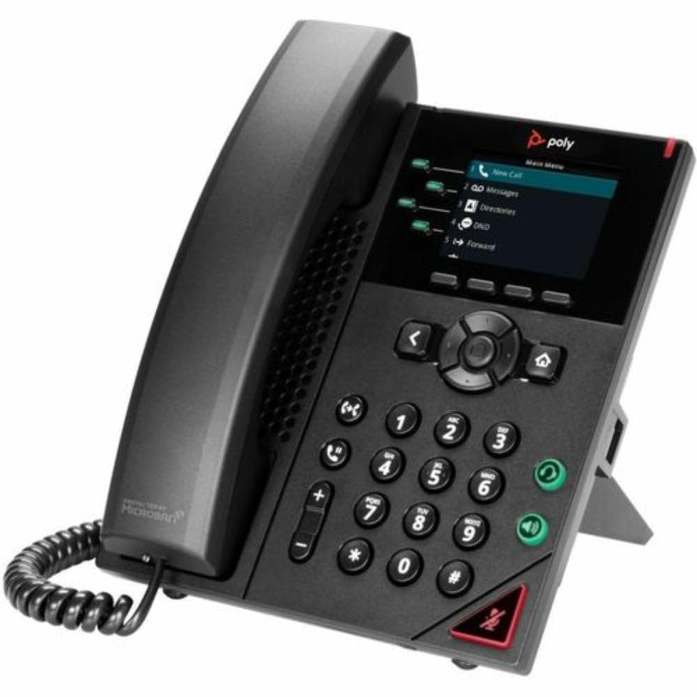 POLYCOM VVX 250 4-line Desktop Business IP Phone with dual 10/100/1000 Ethernet ports