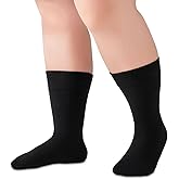 LIXIA Extra Wide Merino Wool Socks for Swollen Feet,Men's Women's Super Stretchy Loose No Compression for Circulation