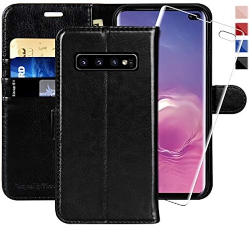 Galaxy S10+ Plus Wallet Case, inch,MONASAY [Included Screen