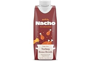 Made by Nacho Bone Broth Cat Food Topper for Hydration and Picky Eaters - Add Protein and Flavor to Your Dry Cat Food – Supports Optimal Nutrition, Digestion, Skin & Coat, 11 oz. Turkey