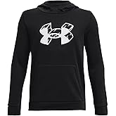 Under Armour Boys Fleece Hoodie (as1, alpha, l, regular, Black/White, Large)