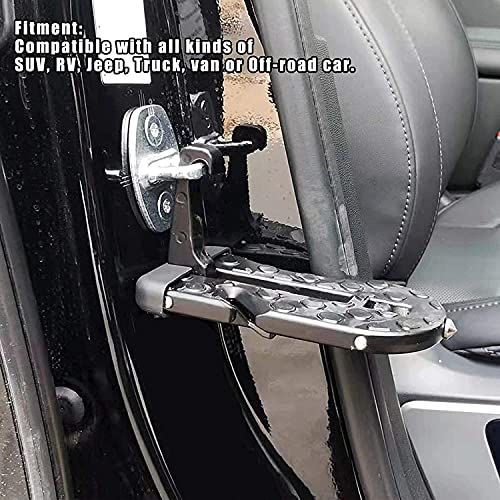 BISOY Car Door Step, MultiFunctional Foldable Door Lock Hooks, Max