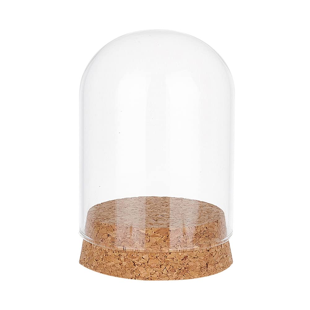 PH PandaHall Glass Bell with Cork Base, Domed Decorative Pots for Flower Storage, Christmas Decoration, 5.8x7.5cm