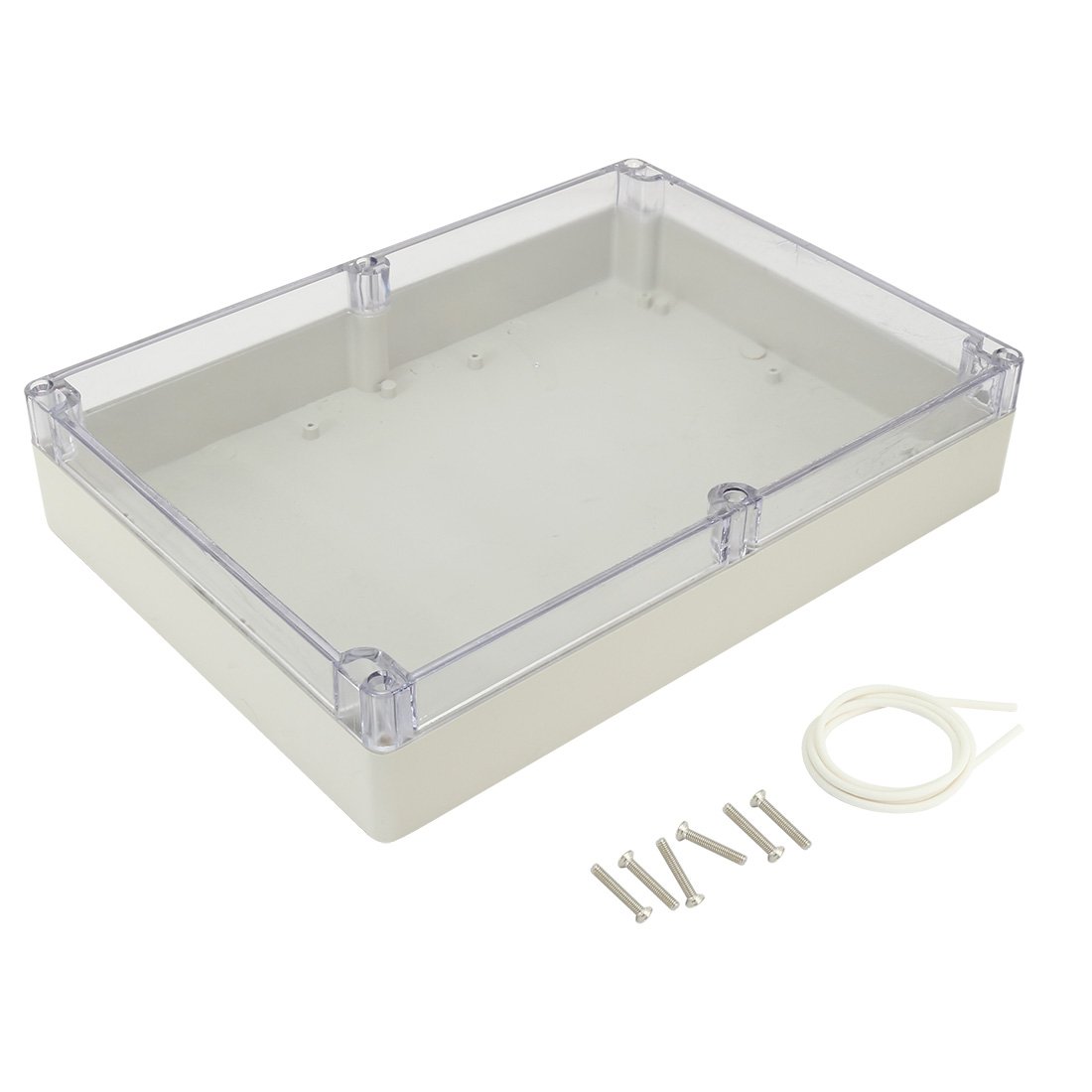 Sourcingmap 11.4"x8.3"x2.3"(290mmx210mmx60mm) ABS Junction Box Universal Project Enclosure w PC Transparent Cover