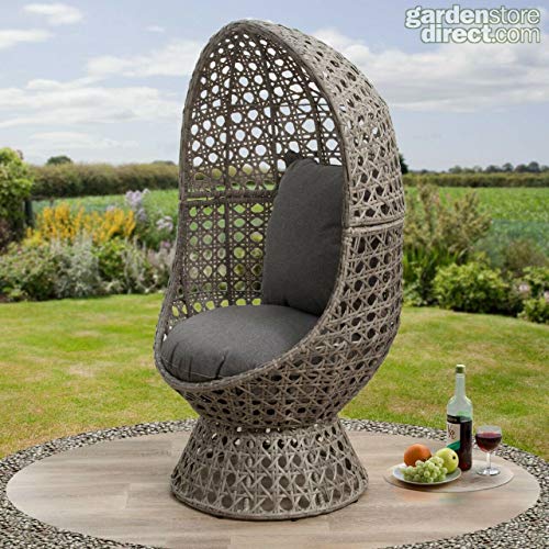 1 Amazing Cocooned Swivel Egg Chair Outdoor Rattan - ASTONSHEDSUK